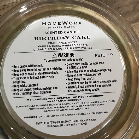 Homeworx Accents Homeworx 4 Wick Birthday Cake Candle Poshmark